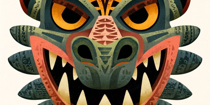 ChatGPT提示词_创建一幅高分辨率的龙图标插图，风格为大胆的原始动物面具_chatgpt会员值吗缩略图