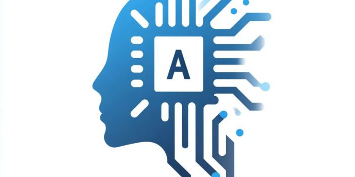 ChatGPT提示词_设计一个包含字母”AI”的AI芯片图标，放置在侧面轮廓头部上方，蓝色配白色背景_chatgpt人工智能在线网页缩略图