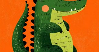 ChatGPT提示词_儿童书籍插图，可爱的鳄鱼，明亮的色彩搭配，简洁的线条_chatgpt5.0手机端缩略图