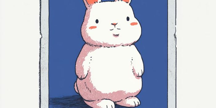 ChatGPT提示词_一幅简单可爱的宝丽来照片图画，边框上有一个毛绒兔子图标_chatgpt会员价格缩略图