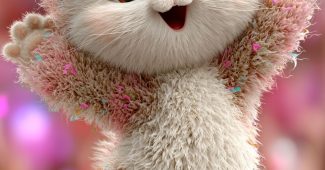 ChatGPT提示词_一只可爱的白色小猫在五彩斑斓的K-pop演唱会上跳舞_chatgpt网页缩略图