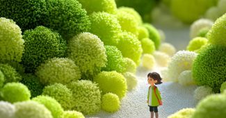 ChatGPT提示词_一位小女孩在明亮的自然色彩和花海中显得渺小_chatgpt会员多少钱一年缩略图