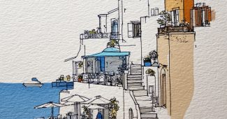 ChatGPT提示词_Yeoniu Choi的简约手绘插画展现夏季海边旅行的治愈风格_国内如何开通gpt会员卡缩略图