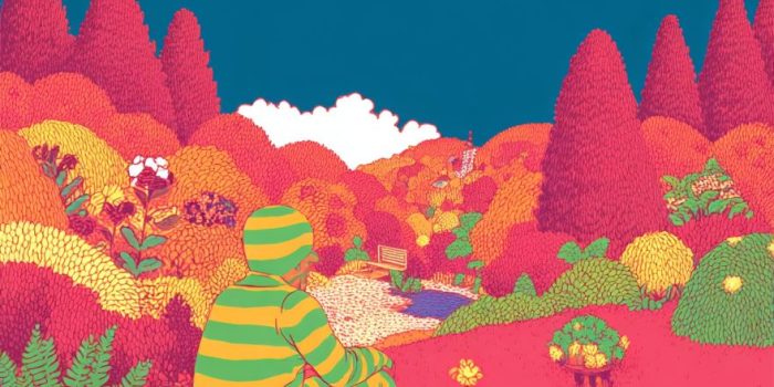 ChatGPT提示词_一位DJ在花园里播放黑胶唱片，同时有一个绿黄相间的蔬菜_chatgpt5登录缩略图