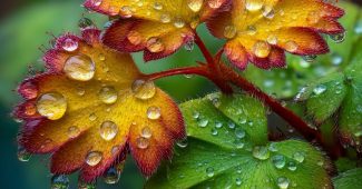 ChatGPT提示词_这是一个露珠亮丽的豌豆捕虫叶的特写图像_chatgpt5.0手机端缩略图