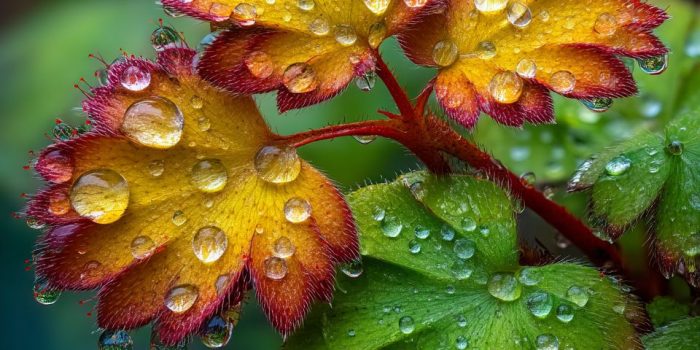 ChatGPT提示词_这是一个露珠亮丽的豌豆捕虫叶的特写图像_chatgpt5.0手机端缩略图