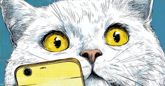 ChatGPT提示词_一只白猫用爪子握着手机向观众展示_chatgpt在线网页版中文版缩略图