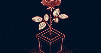 ChatGPT提示词_一个玫瑰花盆的简约矢量图标_chatgpt官网在线网页版缩略图