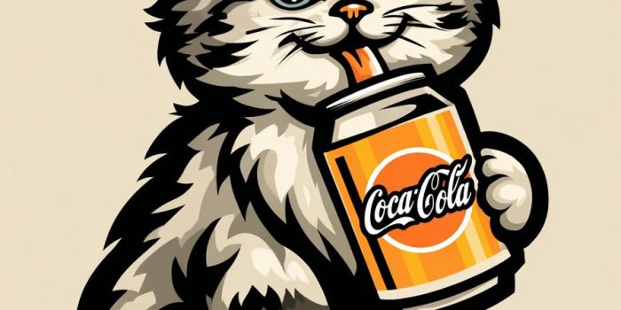 ChatGPT提示词_一只可爱的胖猫正在喝可乐_怎么开通chatgpt会员缩略图