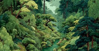 AI提示词_一幅展现不同绿 Shades 的绿色森林，体现艺术美感和意识流的作品_gpt会员怎么开通缩略图