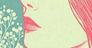 ChatGPT提示词_这是一个简单的2D插画，描绘了一位女性的下半张脸和脖子，长直的棕色头发在背后飞扬，柔和的红唇和白皙的皮肤在洋红色和绿色的灯光下熠熠生辉，耳朵和锁骨周围点缀着细腻的婴儿呼吸花，背景为平坦的柔和色调，线条流畅，阴影细腻，使用柔和的粉色和薄荷色调，现代优雅_chat gpt会员多少钱缩略图