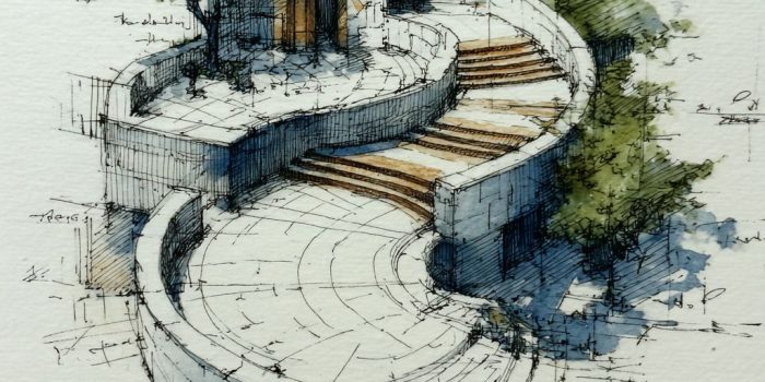 ChatGPT提示词_花园中曲线阶梯的手绘草图_chatgpt会员多少钱缩略图