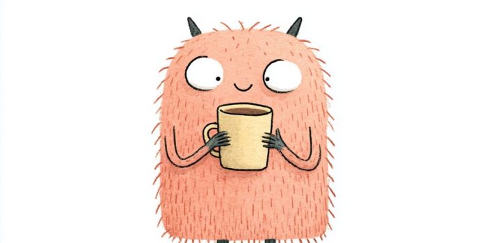 ChatGPT提示词_一个粉色蓬松的小怪兽正悠闲地喝着杯茶_国内如何买gpt会员卡便宜一点缩略图