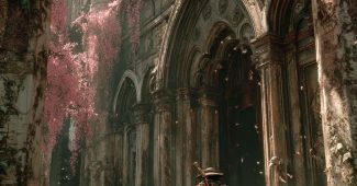 ChatGPT提示词_一位在废墟寺庙中徘徊的末世武士_chatgptplus是什么缩略图