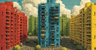 ChatGPT提示词_在蓝天之下，四个色彩鲜明的人群聚集在草地上，充满节日氛围_gpt会员购买缩略图