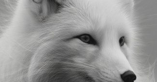 AI提示词_黑白色的北极狐涡轮图_chatgpt5.1缩略图