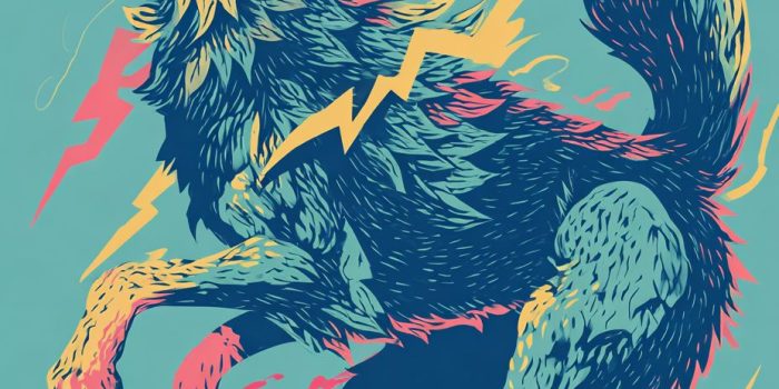 ChatGPT提示词_一幅生动的插图描绘了一只狼在动感十足的攻击中_chatgpt电脑版缩略图