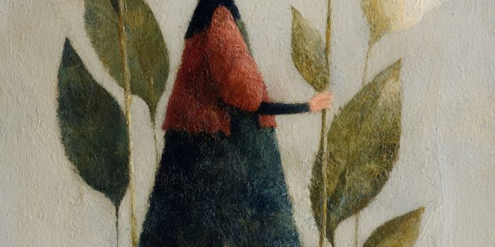 ChatGPT提示词_一个女孩手持郁金香，身穿黑领深红色连衣裙，脚踏白鞋，背景简单_chatgpt会员多少钱一个月缩略图