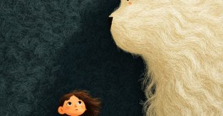 ChatGPT提示词_小女孩穿着灰色裙子，站在灰色色狮子影子旁边_chatgpt会员有什么用缩略图