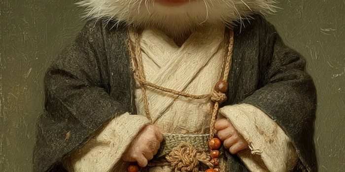 ChatGPT提示词_小刺猬穿着和尚服坐着，戴着竹帽和佛珠_chat gpt会员怎么购买缩略图