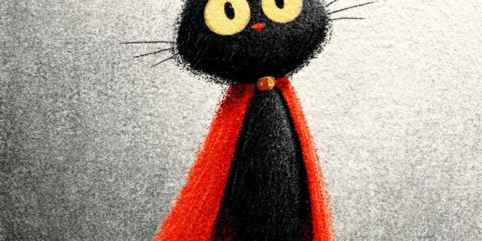 ChatGPT提示词_黑猫穿着红色斗篷，超级可爱_chatgpt4.0官网缩略图