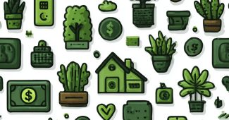 AI提示词_创建关于银行的线条图标设计，呈现出创意混乱的效果，使用各种绿色阴影，背景透明_gpt会员怎么开通缩略图