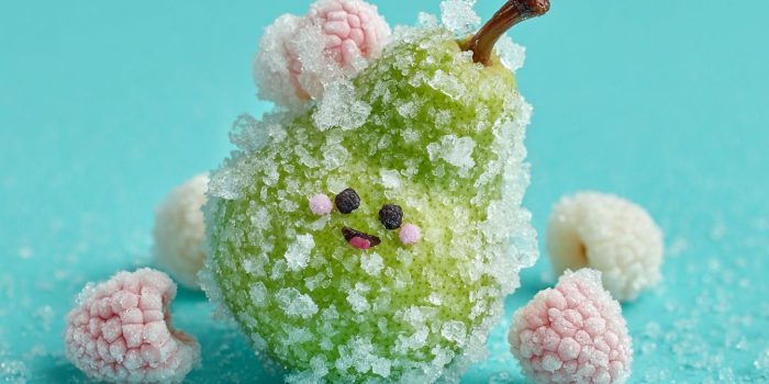 ChatGPT提示词_一个整颗梨子放在完美形状的冰块里_chatgpt5.2版本多少钱缩略图