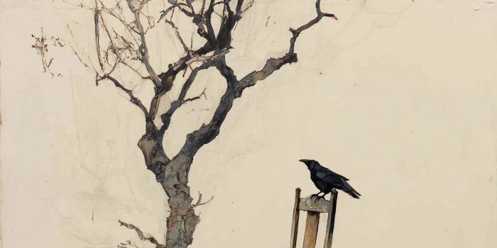 ChatGPT提示词_一幅以埃贡·席勒风格绘制的画，画中有一把椅子和一只坐在椅子上的乌鸦_gpt会员价格缩略图