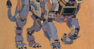 AI提示词_1980年代的日本杂志广告展示了一款未来感十足的数字腕表, 具有机械动物外形, 复古科技美学_chatgpt官网中文版4.0缩略图