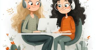 ChatGPT提示词_儿童支持服务插图扁平设计_苹果手机购买gpt会员怎么取消缩略图