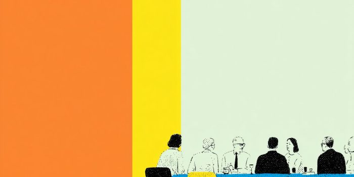 ChatGPT提示词_七人会议草图，左侧三名女性，右侧两名男性和一名女性，中间一名男性_chatgpt中文官网缩略图