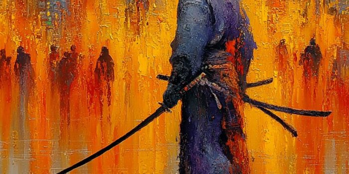 ChatGPT提示词_一名未来派武士在霓虹闪烁的赛博朋克城市中与发光的武士刀战斗_如何开通gpt会员权限缩略图