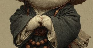 ChatGPT提示词_一只可爱的小猫穿着和尚服，坐着，佩戴佛珠，古风十足_国内如何开通gpt会员卡支付缩略图