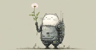 ChatGPT提示词_一只可爱的毛茸茸的猫享受着花朵的陪伴_chatgpt5.0官网缩略图