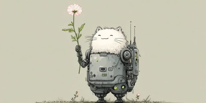 ChatGPT提示词_一只可爱的毛茸茸的猫享受着花朵的陪伴_chatgpt5.0官网缩略图