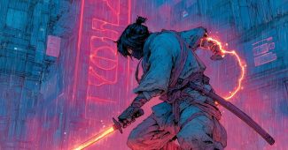 ChatGPT提示词_一位未来感武士在霓虹灯闪烁的屋顶上决斗_chatgptplus是什么缩略图