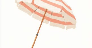 AI提示词_一把白色底上有粉色条纹的儿童风格伞_chatgpt5.0手机端缩略图