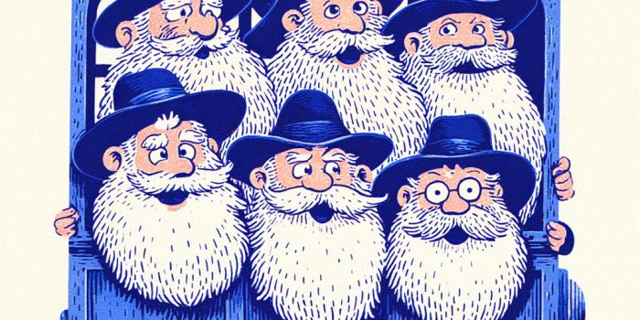 ChatGPT提示词_一群留着胡子和戴着费多拉帽的Chabad拉比在校车里探出头来，尽管在下雨_chatgpt5.2多少钱缩略图