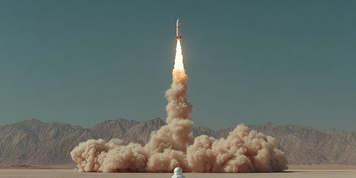 ChatGPT提示词_一个人在加利福尼亚沙漠中发射自制蒸汽火箭_chatgpt电脑版缩略图