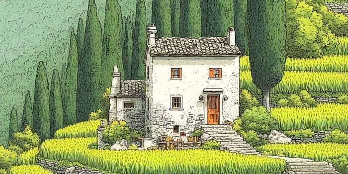 ChatGPT提示词_一栋白色的两层 farmhouse 矗立在绿意盎然的梯田间_chatgpt帐号批发缩略图