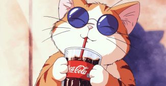 AI提示词_一只猫在喝可乐_chatgpt官网中文缩略图