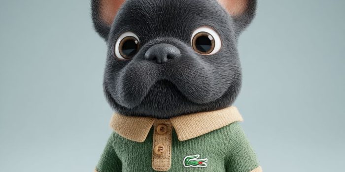 ChatGPT提示词_一只穿着绿色Lacoste风格 polo 衫的可爱黑色法国斗牛犬_chatgpt 中文缩略图