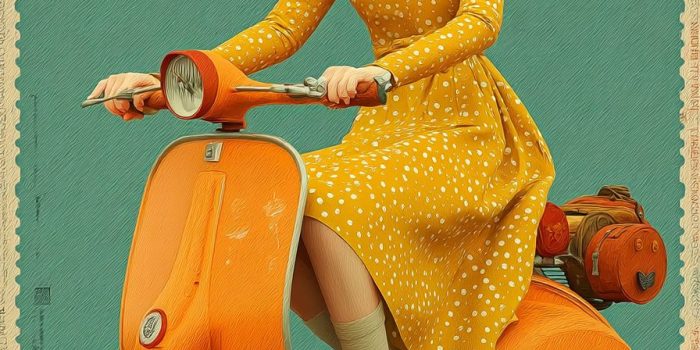 ChatGPT提示词_复古女孩骑南瓜滑板车的可爱插图_chatgpt5.0网页缩略图