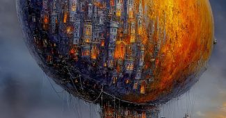 ChatGPT提示词_一艘蒸汽朋克飞船悬浮在维多利亚城市上空_chatgpt在线网页缩略图