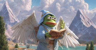 AI提示词_佩佩青蛙化身为巫师，持魔法书，背景是山和海洋_chatgpt网页版本缩略图