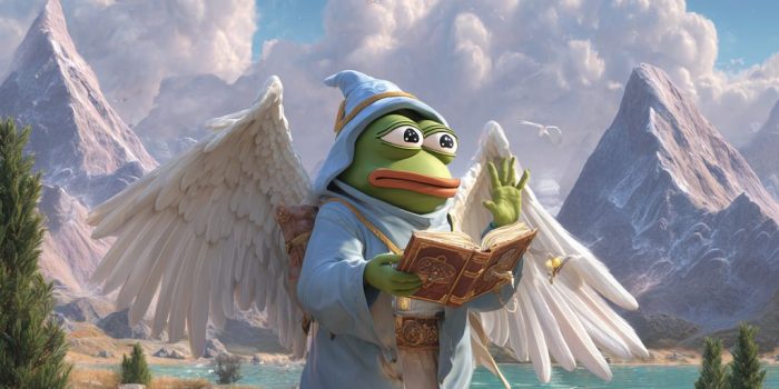 ChatGPT提示词_佩佩青蛙化身为巫师，持魔法书，背景是山和海洋_chatgpt网页版本缩略图