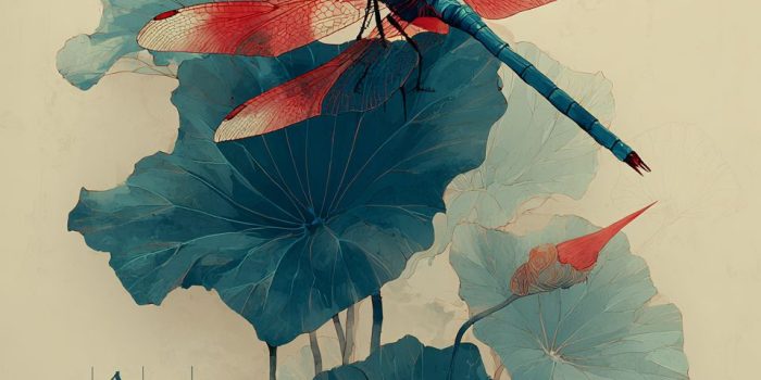 ChatGPT提示词_一幅传统中国水墨画，描绘蜻蜓栖息在荷叶上的细腻场景_chatgpt.com.缩略图