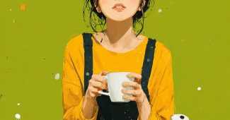 ChatGPT提示词_一个女人坐在椅子上喝咖啡，旁边一只可爱的动物在玩耍_chatgptplus怎么订阅缩略图