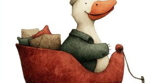 ChatGPT提示词_可爱的圣诞鹅戴着圣诞帽坐在红色圣诞雪橇上_chatgpt在线网页版中文版缩略图