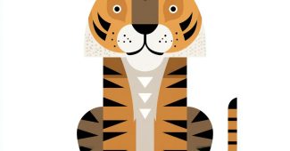 AI提示词_简约风格的老虎插图图标_chatgpt中文缩略图